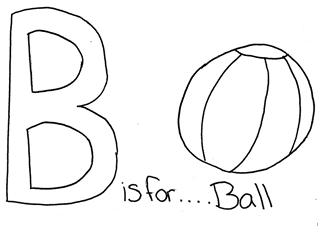 Letter B Coloring page